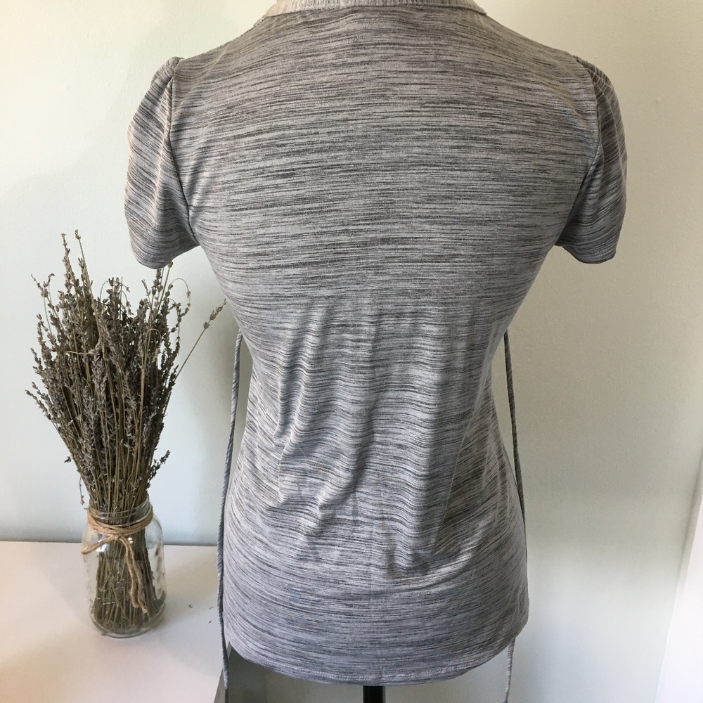 Grey short sleeve blouse - Picture 4 of 4